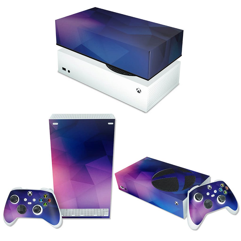 KIT Capa Anti Poeira e Skin Anti-Rage Xbox Series S Horizontal - Abstrato #92