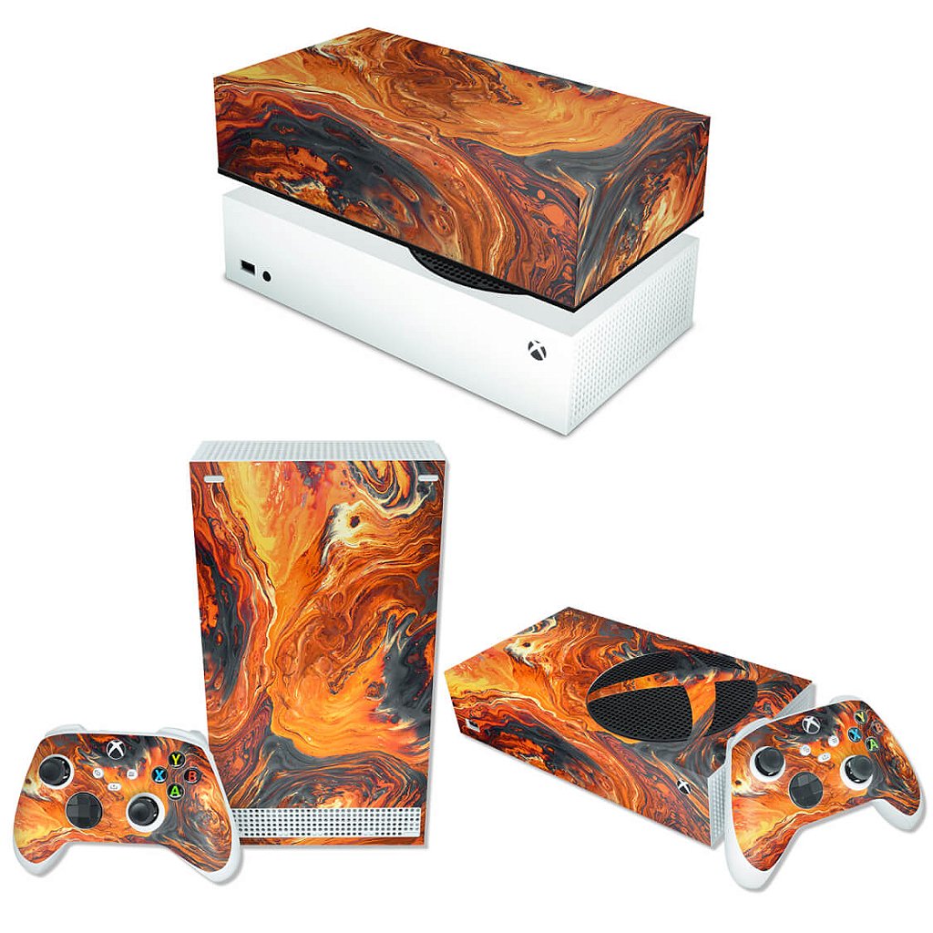 KIT Capa Anti Poeira e Skin Anti-Rage Xbox Series S Horizontal - Abstrato #95