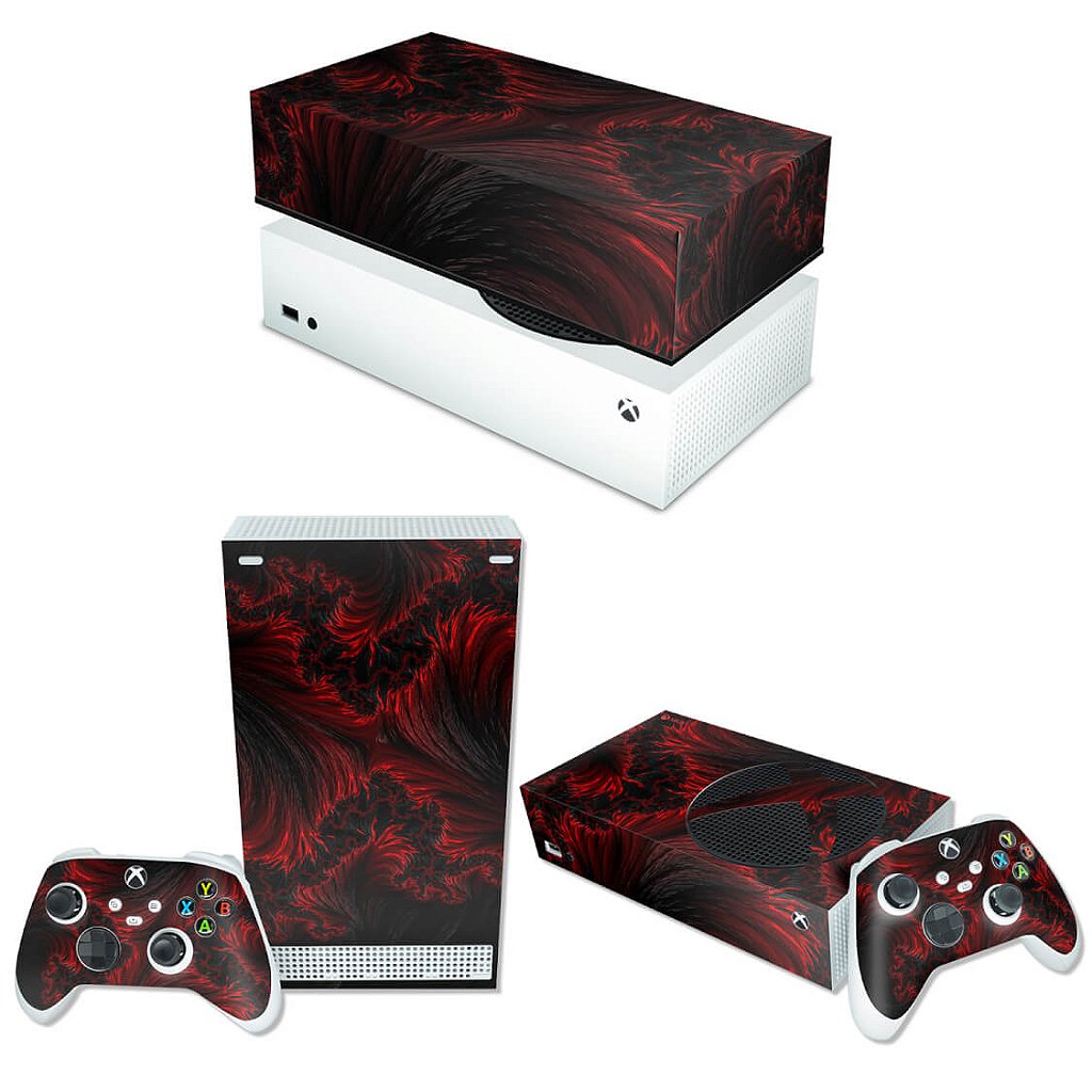 KIT Capa Anti Poeira e Skin Anti-Rage Xbox Series S Horizontal - Abstrato #96