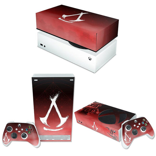 KIT Capa Anti Poeira e Skin Anti-Rage Xbox Series S Horizontal - Assassin's Creed Shadows