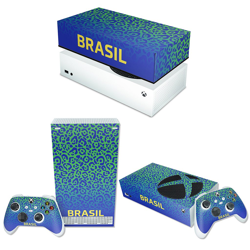 KIT Capa Anti Poeira e Skin Anti-Rage Xbox Series S Horizontal - Brasil