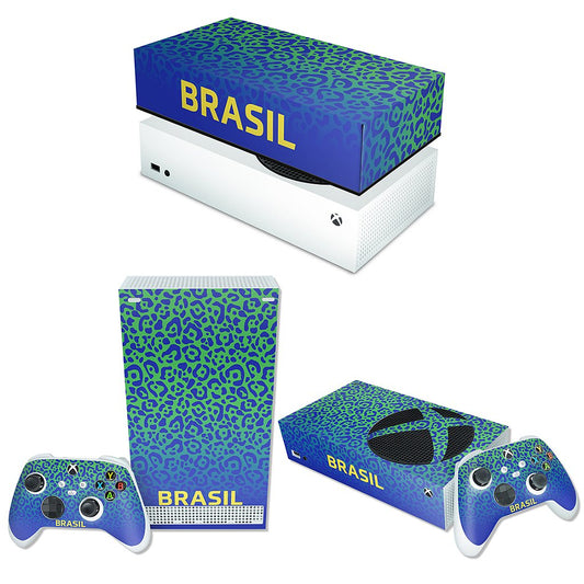 KIT Capa Anti Poeira e Skin Anti-Rage Xbox Series S Horizontal - Brasil