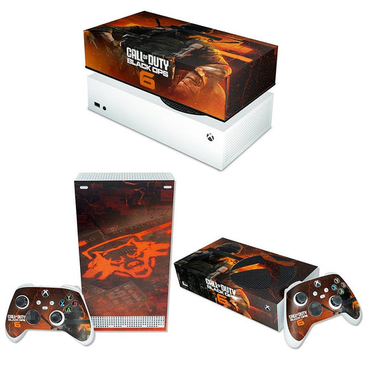 KIT Capa Anti Poeira e Skin Anti-Rage Xbox Series S Horizontal - Call of Duty Black Ops 6