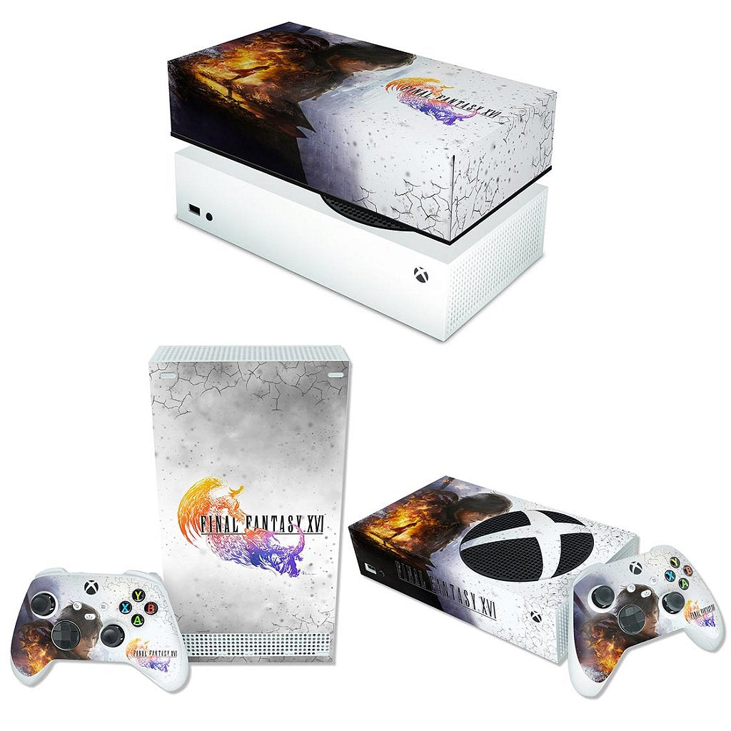 KIT Capa Anti Poeira e Skin Anti-Rage Xbox Series S Horizontal - Final Fantasy XVI