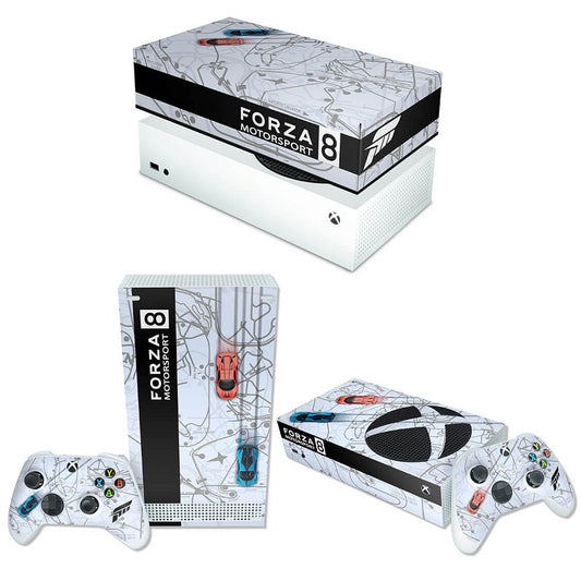 KIT Capa Anti Poeira e Skin Anti-Rage Xbox Series S Horizontal - Forza Motor Sport 8