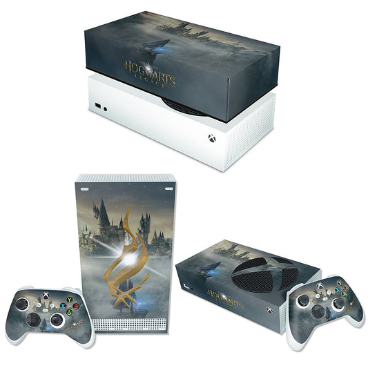 KIT Capa Anti Poeira e Skin Anti-Rage Xbox Series S Horizontal - Hogwarts Legacy