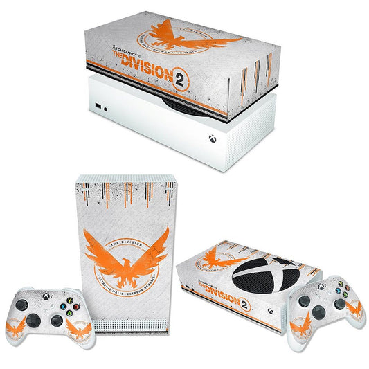 KIT Capa Anti Poeira e Skin Anti-Rage Xbox Series S Horizontal - The Division 2