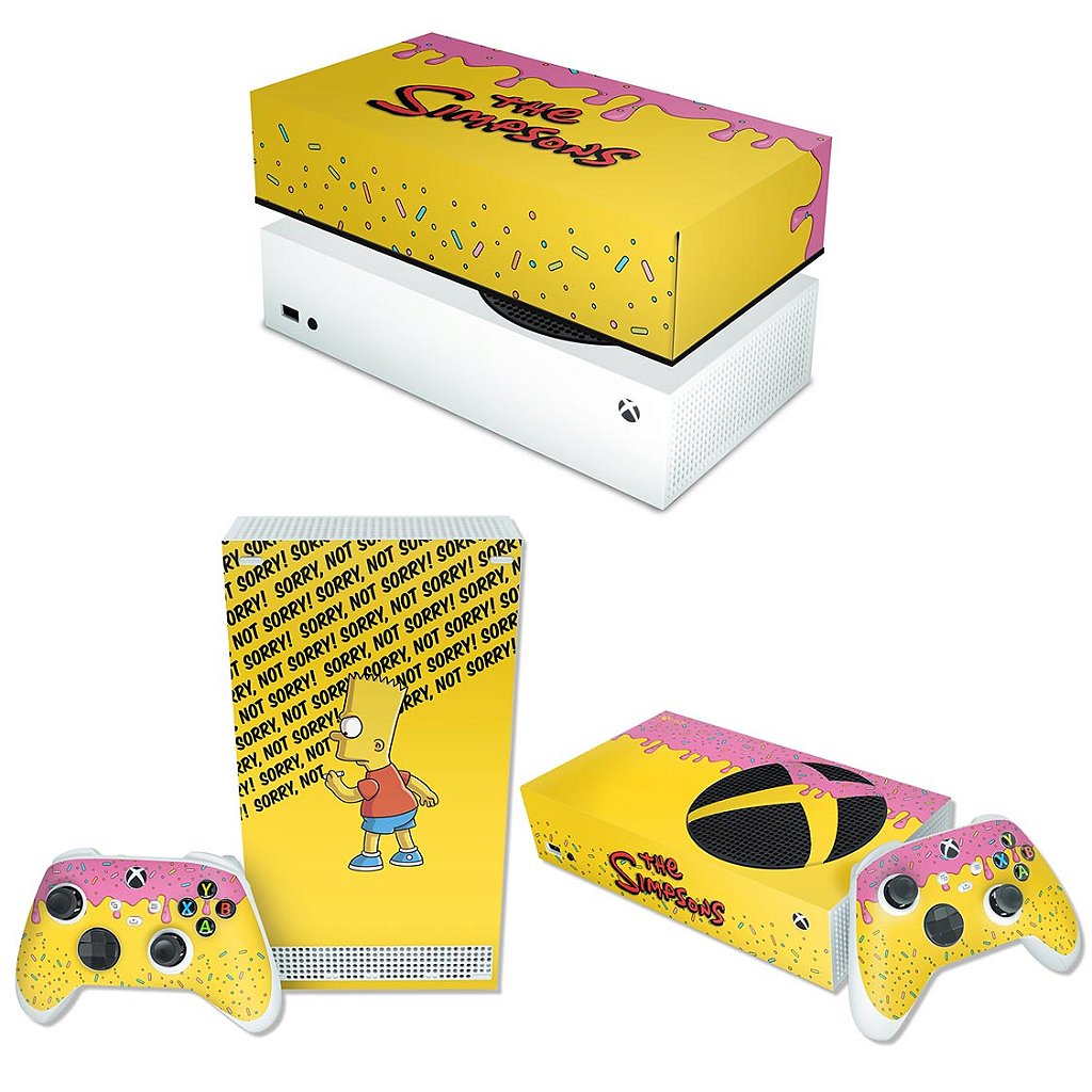 KIT Capa Anti Poeira e Skin Anti-Rage Xbox Series S Horizontal - The Simpsons
