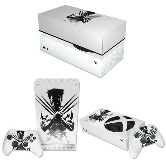 KIT Capa Anti Poeira e Skin Anti-Rage Xbox Series S Horizontal - Wolverine X-men