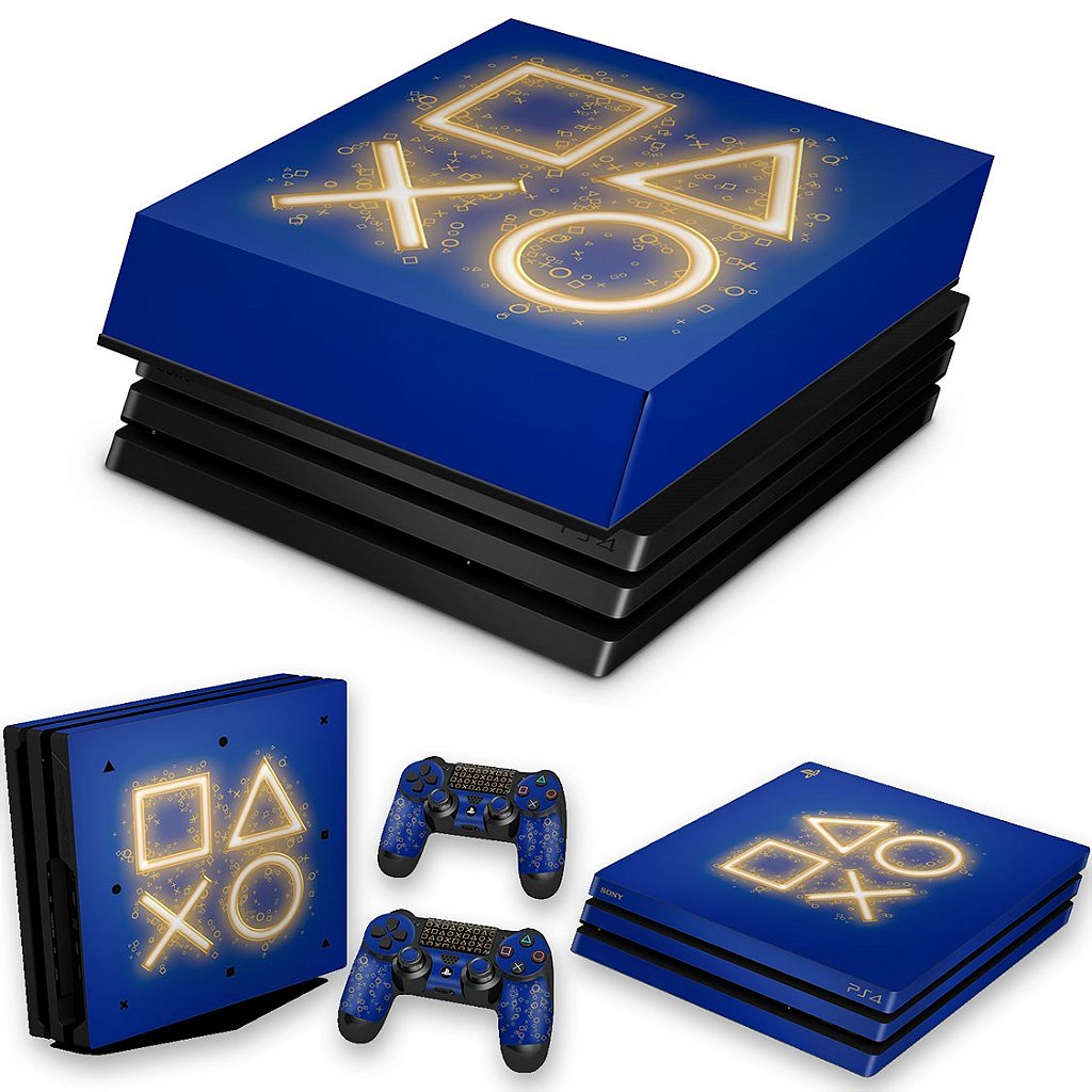 KIT Capa Anti Poeira e Skin Anti-Rage PS4 Pro - Days Of Play Edição Limitada