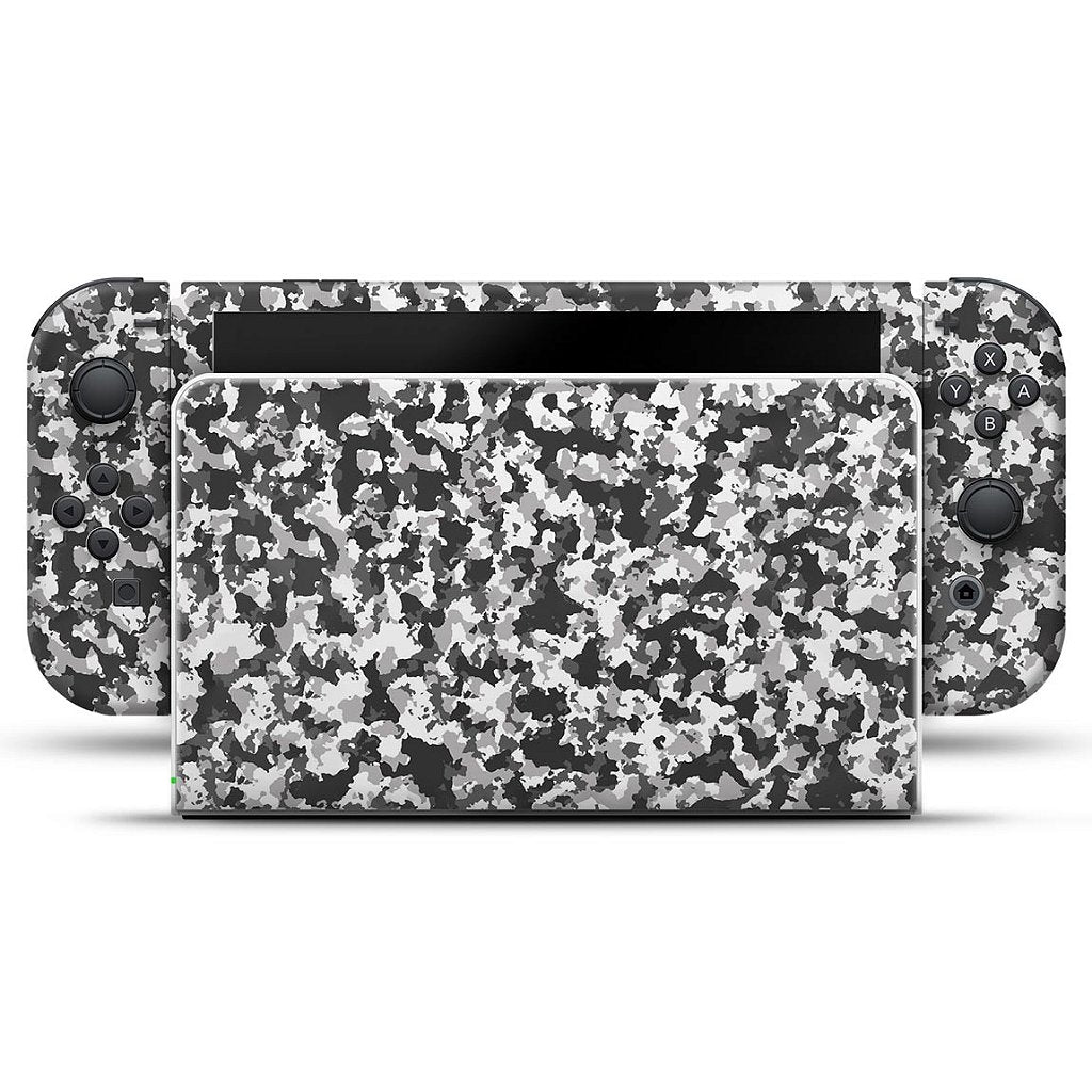 Skin Anti-Rage Nintendo Switch 1 Oled - Camuflada Cinza