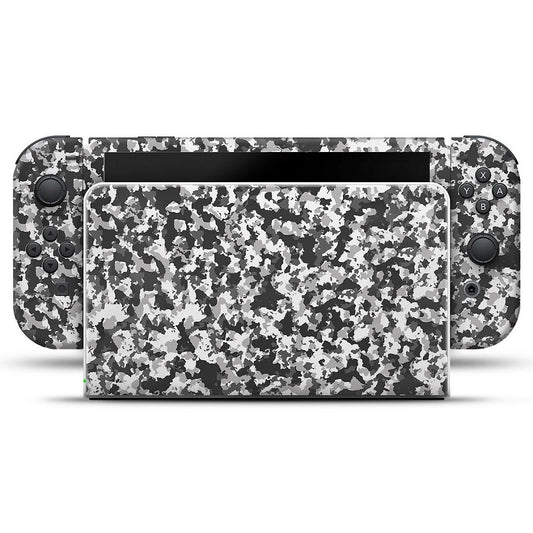 Skin Anti-Rage Nintendo Switch 1 Oled - Camuflada Cinza