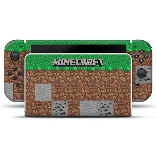Skin Anti-Rage Nintendo Switch 1 Oled - Minecraft