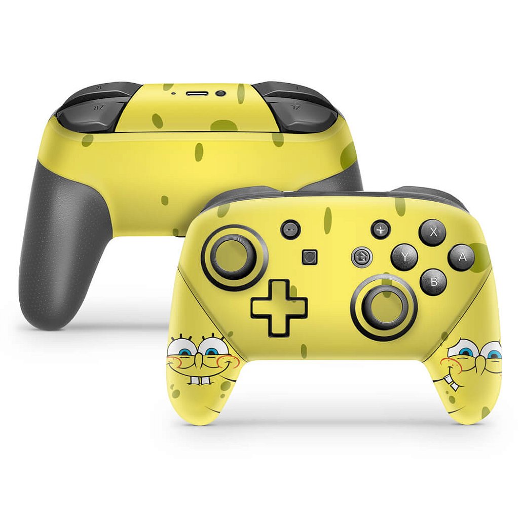 Skin Anti-Rage Nintendo Switch 1 Pro Controle - Bob Esponja