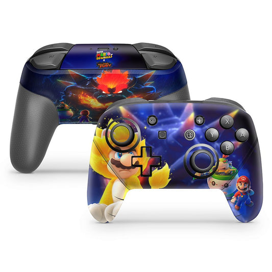 Skin Anti-Rage Nintendo Switch 1 Pro Controle - Bowser s Fury