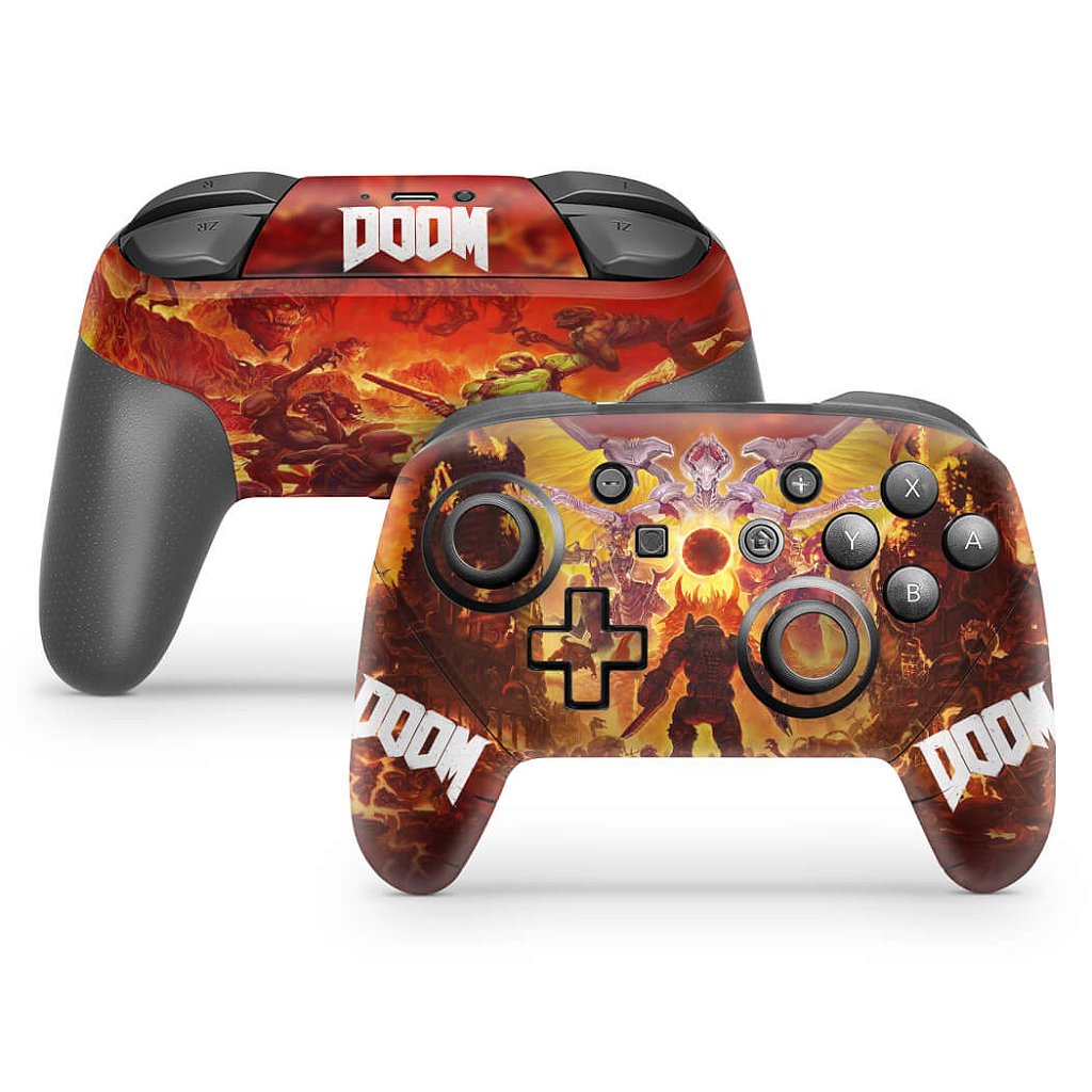 Skin Anti-Rage Nintendo Switch 1 Pro Controle - Doom