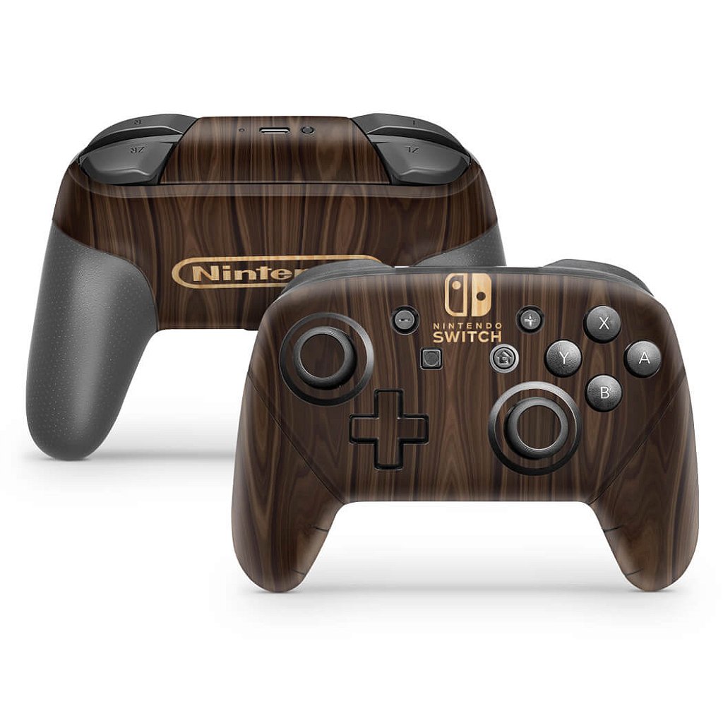Skin Anti-Rage Nintendo Switch 1 Pro Controle - Madeira