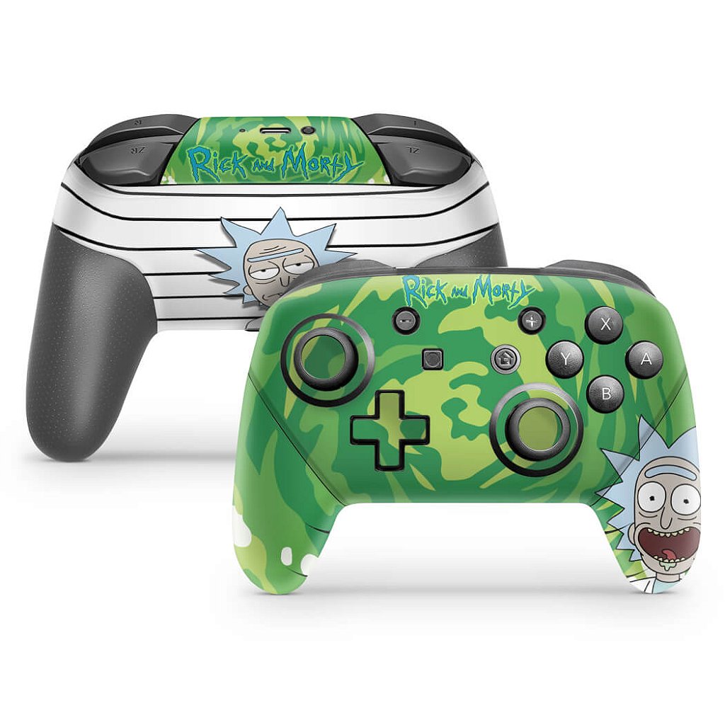 Skin Anti-Rage Nintendo Switch 1 Pro Controle - Rick And Morty