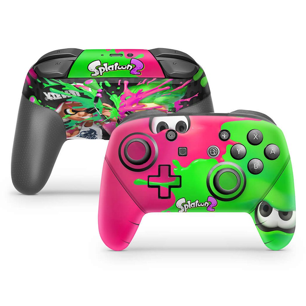 Skin Anti-Rage Nintendo Switch 1 Pro Controle - Splatoon 2