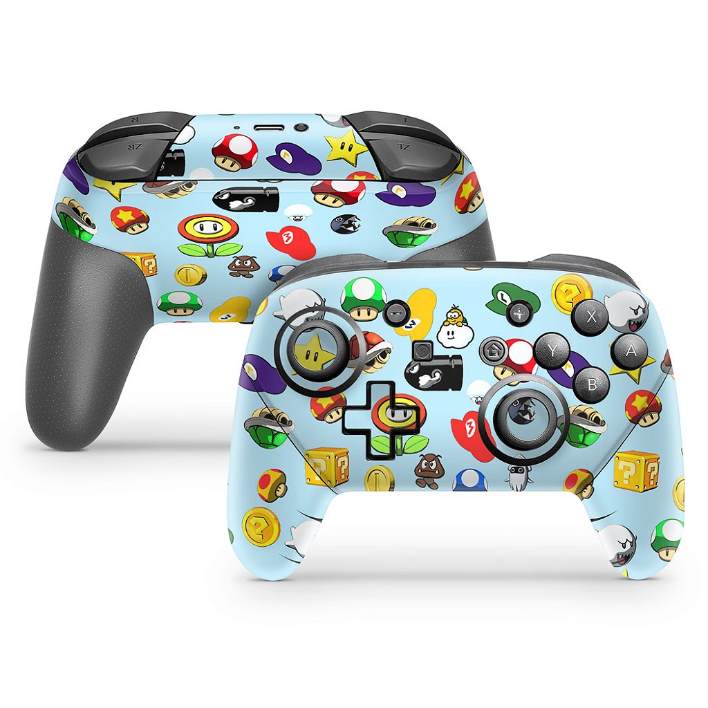 Skin Anti-Rage Nintendo Switch 1 Pro Controle - Super Mario