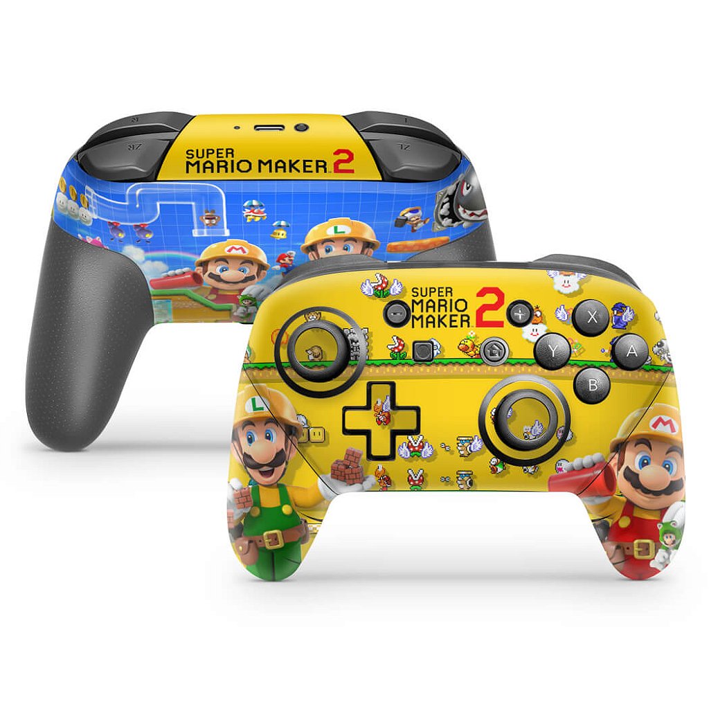 Skin Anti-Rage Nintendo Switch 1 Pro Controle - Super Mario Maker 2