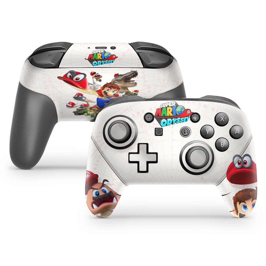 Skin Anti-Rage Nintendo Switch 1 Pro Controle - Super Mario Odyssey
