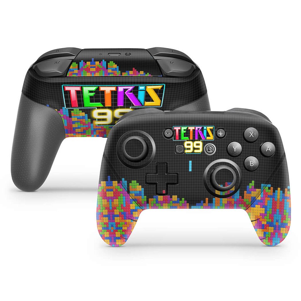 Skin Anti-Rage Nintendo Switch 1 Pro Controle - Tetris 99