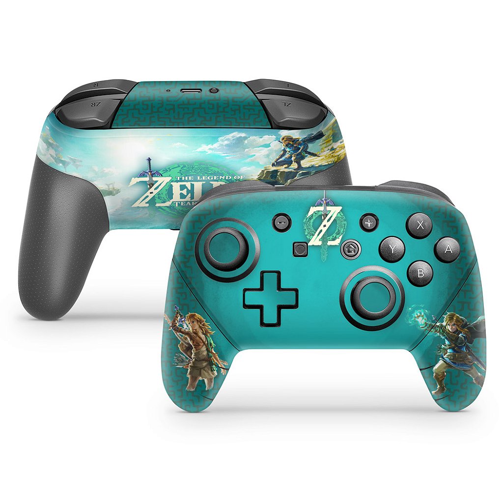Skin Anti-Rage Nintendo Switch 1 Pro Controle - Zelda Tears of the Kingdom