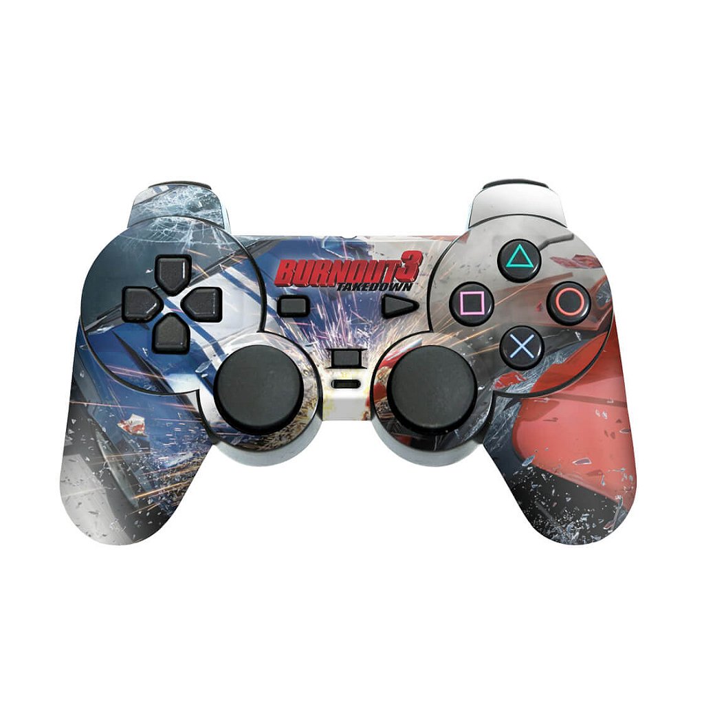 Skin Anti-Rage PS2 Controle - Burnout 3