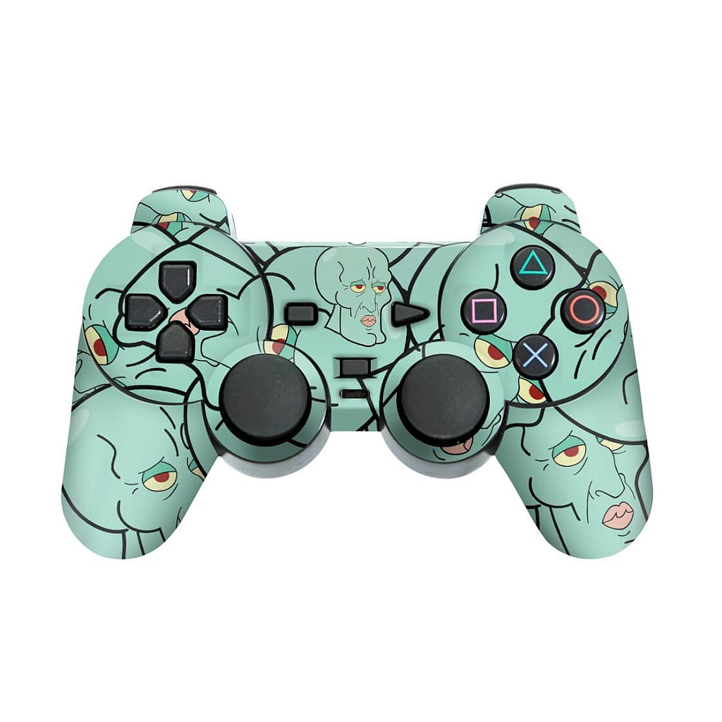 Skin Anti-Rage PS2 Controle - Lula Molusco Bob Esponja