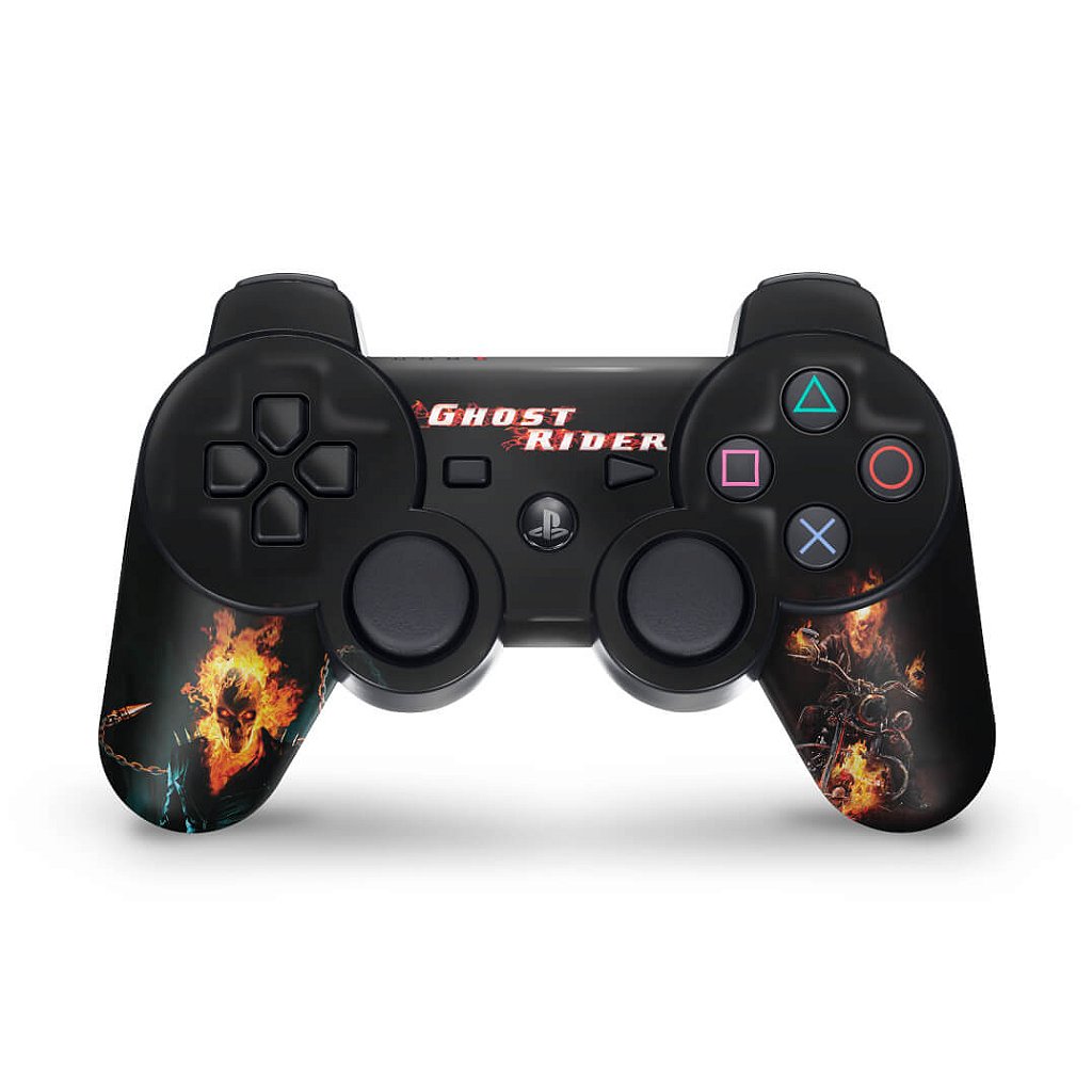 Skin Anti-Rage PS3 Controle - Ghost Rider Motoqueiro #a