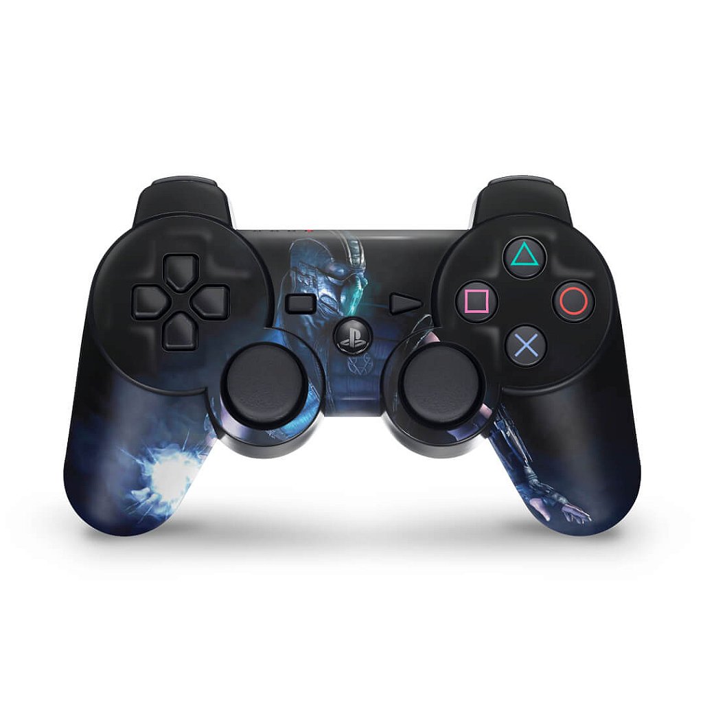 Skin Anti-Rage PS3 Controle - Mortal Kombat X Sub-zero