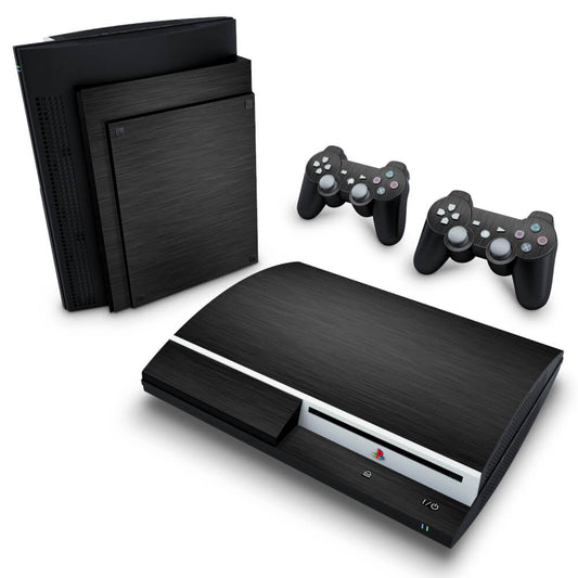 Skin Anti-Rage PS3 Fat - Aço Escovado Preto