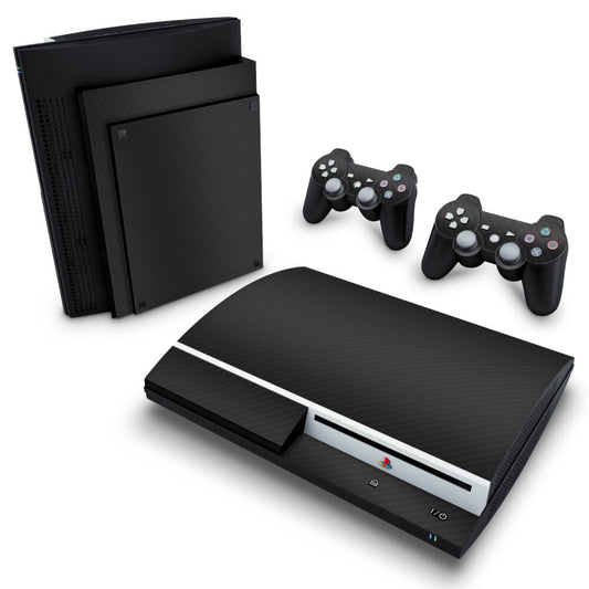 Skin Anti-Rage PS3 Fat - Fibra de Carbono Preto