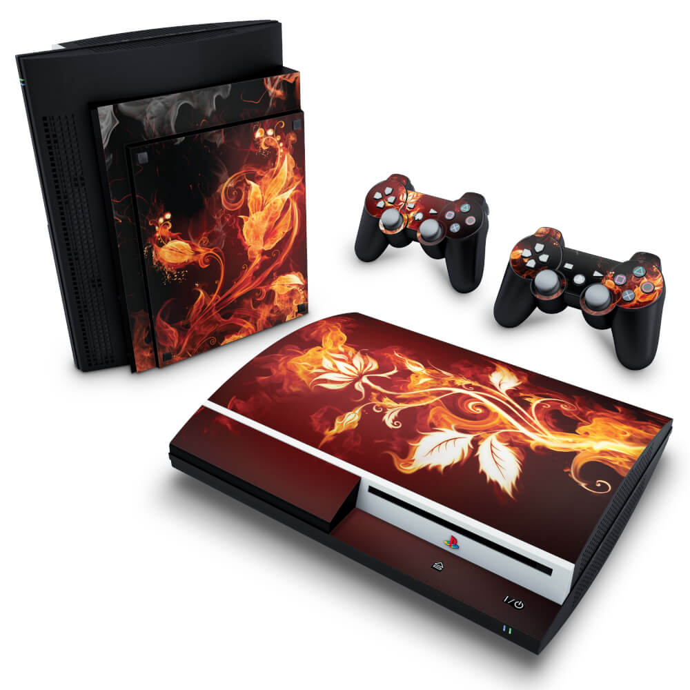 Skin Anti-Rage PS3 Fat - Fire Flower