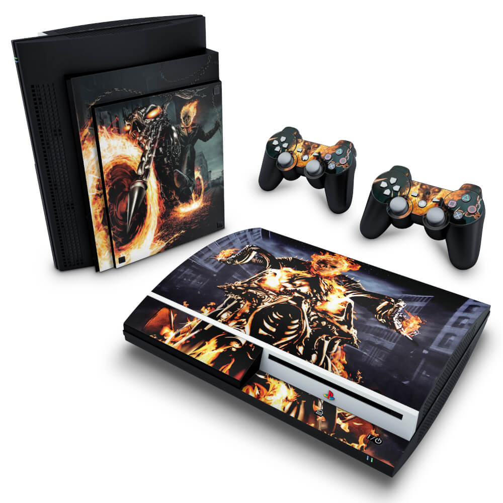 Skin Anti-Rage PS3 Fat - Ghost Rider - Motoqueiro Fantasma #A