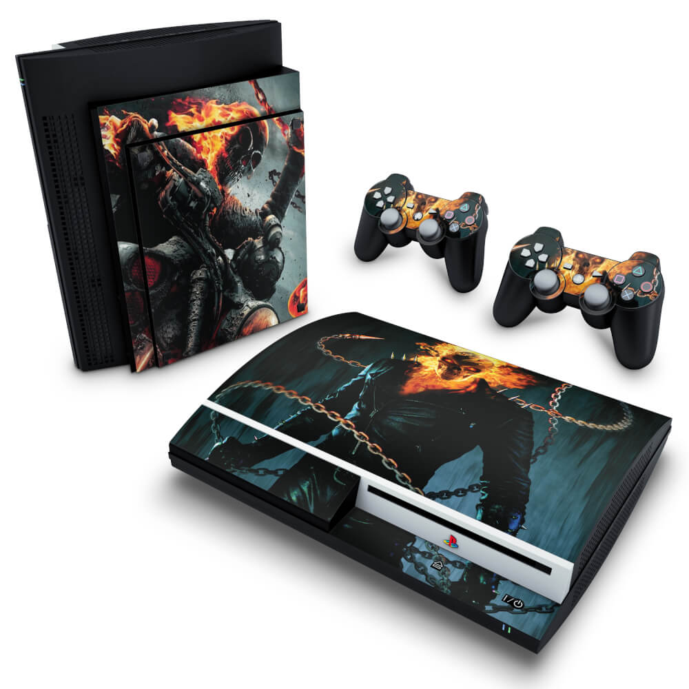 Skin Anti-Rage PS3 Fat - Ghost Rider - Motoqueiro Fantasma #B