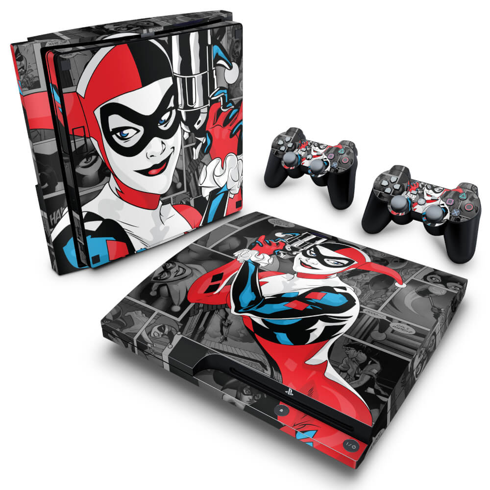 Skin Anti-Rage PS3 Slim - Arlequina Harley Quinn