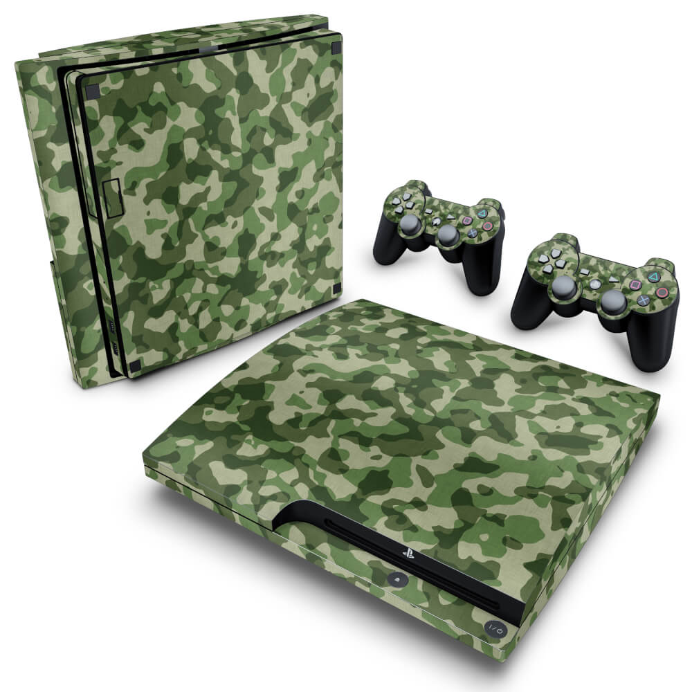 Skin Anti-Rage PS3 Slim - Camuflado Verde