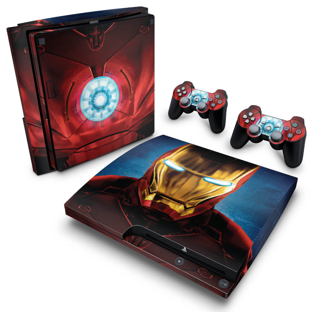 Skin Anti-Rage PS3 Slim - Iron Man - Homem de Ferro #B