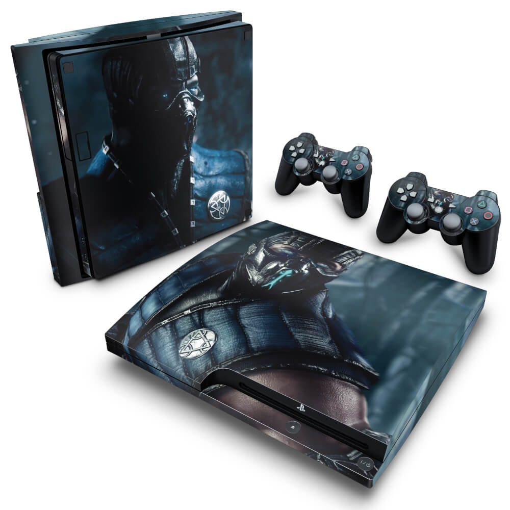 Skin Anti-Rage PS3 Slim - Mortal Kombat X Subzero