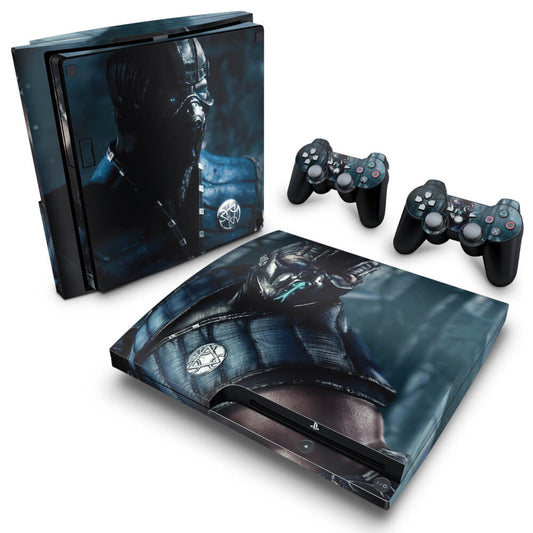 Skin Anti-Rage PS3 Slim - Mortal Kombat X Subzero