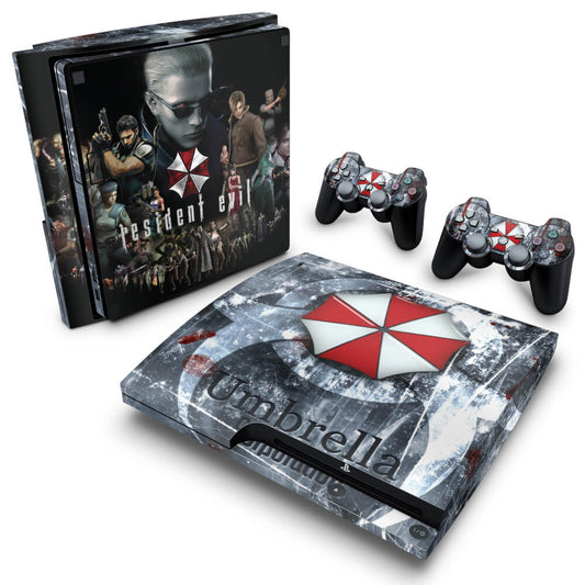 Skin Anti-Rage PS3 Slim - Resident Evil - Umbrella