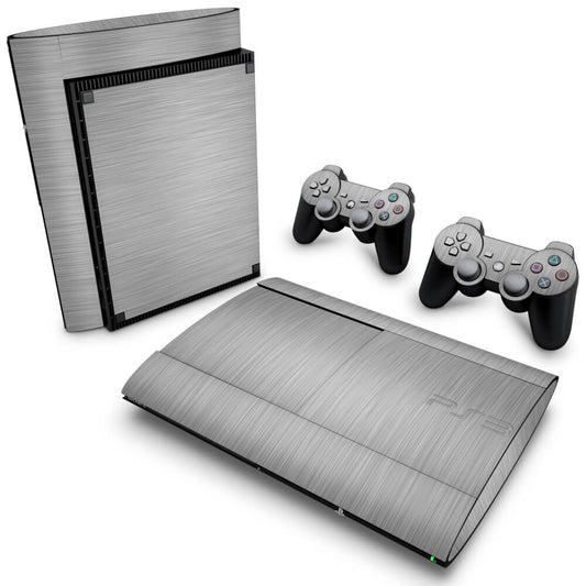 Skin Anti-Rage PS3 Super Slim - Aço Escovado Cinza