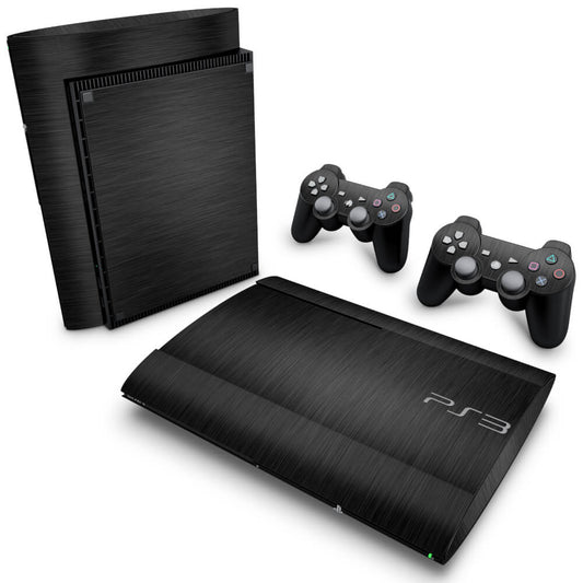 Skin Anti-Rage PS3 Super Slim - Aço Escovado Preto
