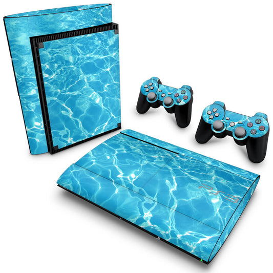 Skin Anti-Rage PS3 Super Slim - Aquático Água