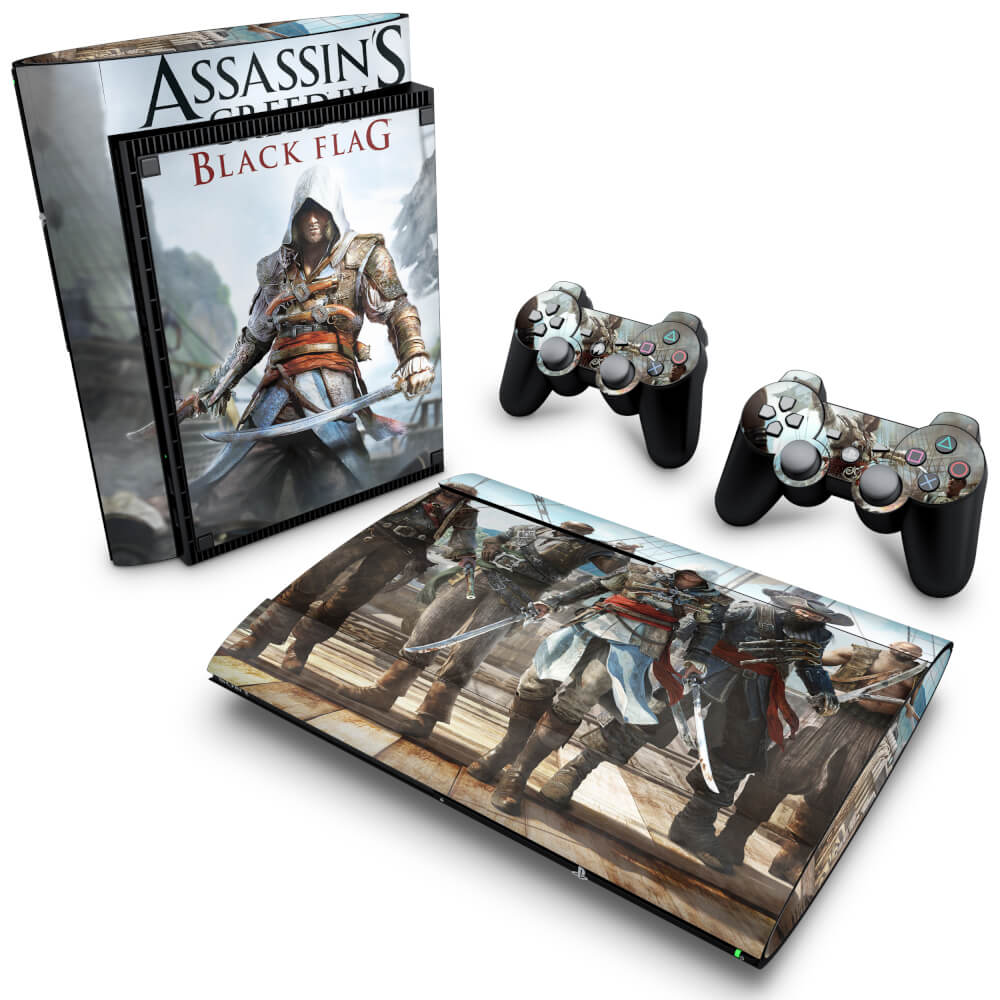 Skin Anti-Rage PS3 Super Slim - Assassins Creed IV Black Flag