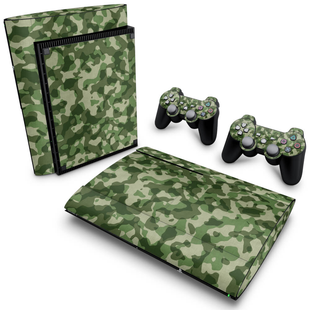 Skin Anti-Rage PS3 Super Slim - Camuflado Verde