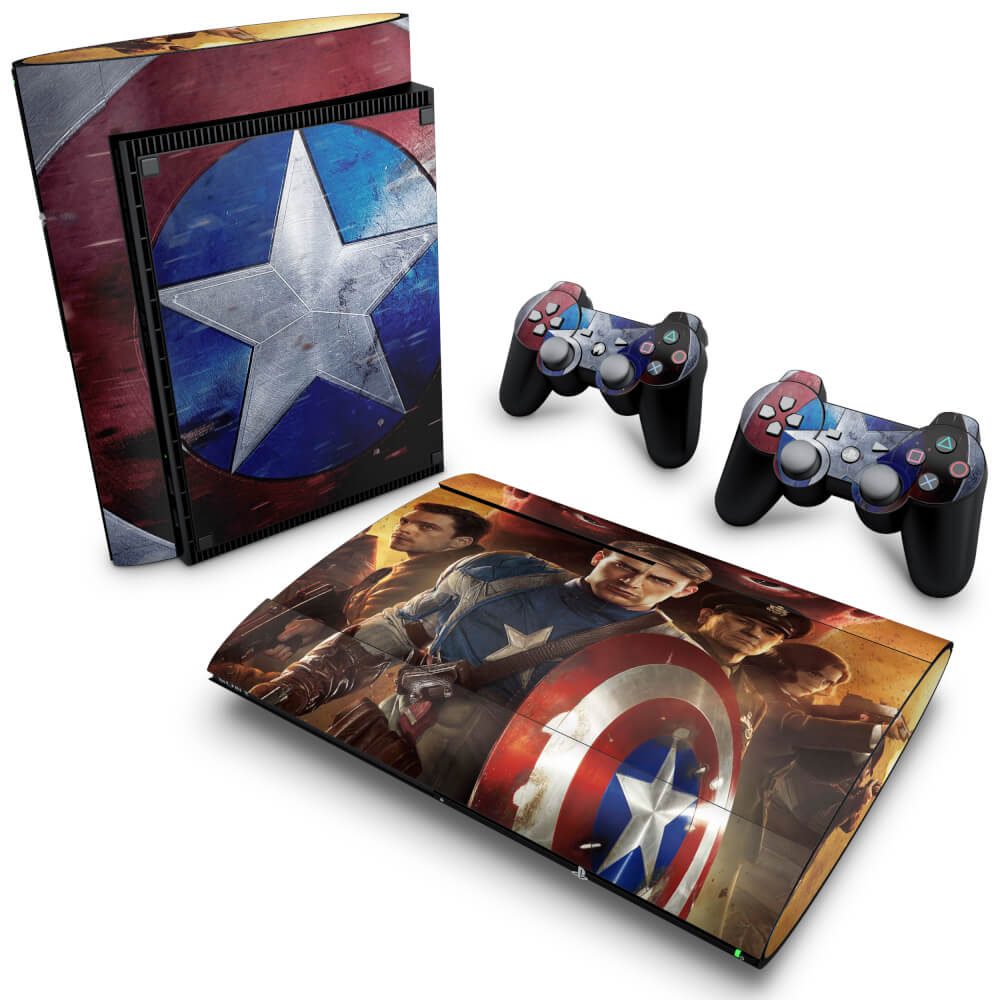 Skin Anti-Rage PS3 Super Slim - Capitão América #B