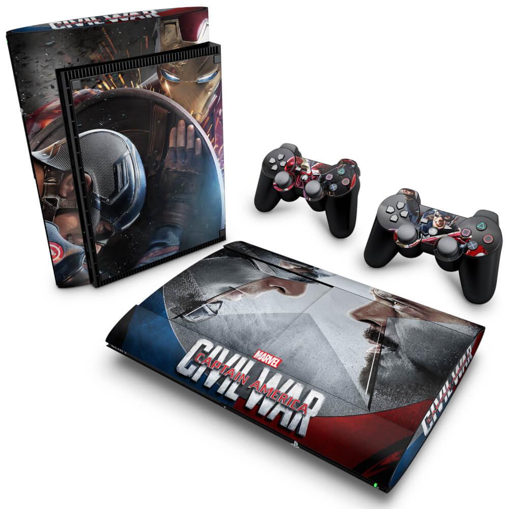 Skin Anti-Rage PS3 Super Slim - Capitão America - Guerra Civil